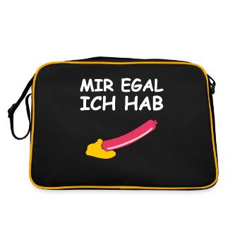 Je m’en fiche, j’ai un saucisson - Sac Retro - noir/or - Dos