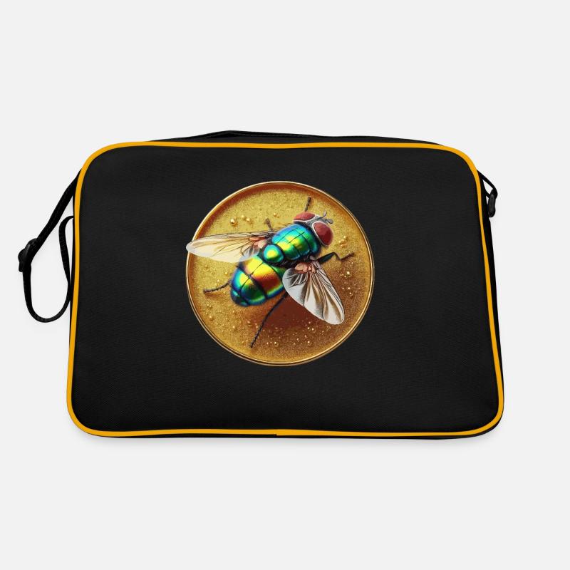 Fliege farbig Retro Tasche