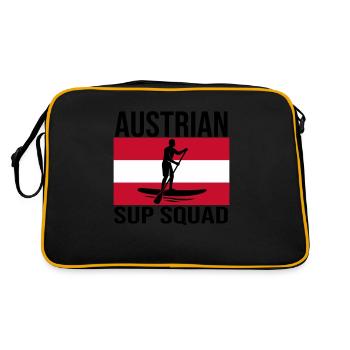 Austrian SUP Crew Paddel-Shirt - Retro Tasche - Schwarz/Gold - Hinten