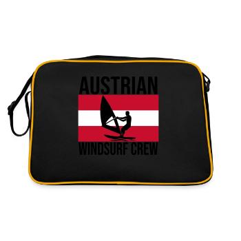 Chemise ras du cou autrichien Windsurf - Sac Retro - noir/or - Dos