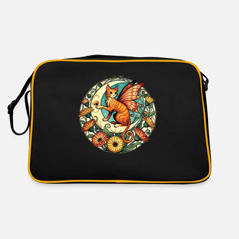 Illustration de fée chat roux Sac Retro