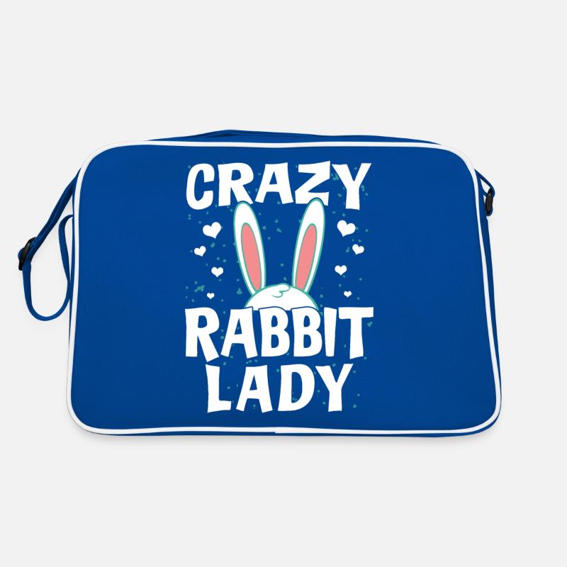 Crazy Rabbit Lady - Rabbit Rabbit Owner Fan Retro Bag