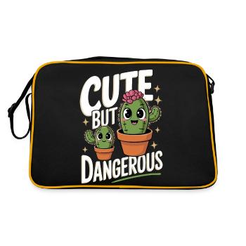 Cactus Cacti Desert Plant - Retro Bag - black/gold - Back