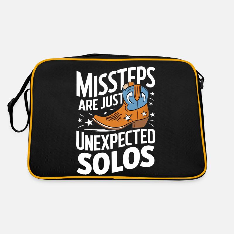 Line Dancing Dancing Dancers - Retro Bag - black/gold