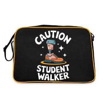 Amputation Behinderung - Retro Tasche - Schwarz/Gold - Hinten