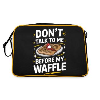 Waffles Breakfast Sweets - Retro Bag - black/gold - Back