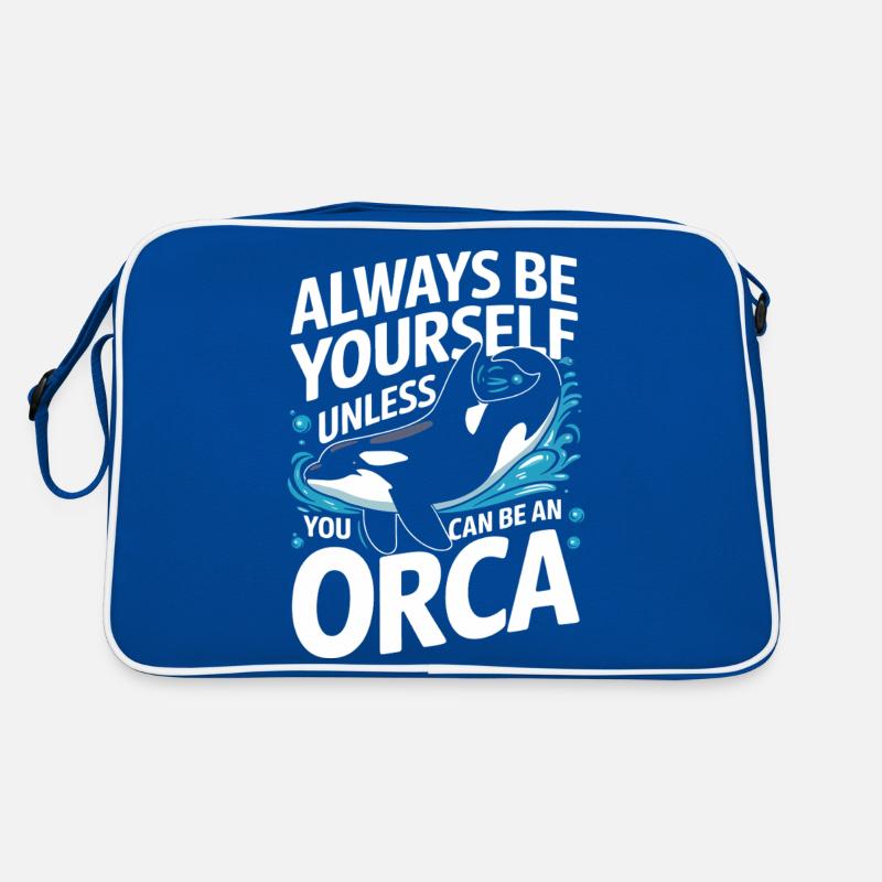 Orca Killerwal Ozean Tier Wale Retro Tasche