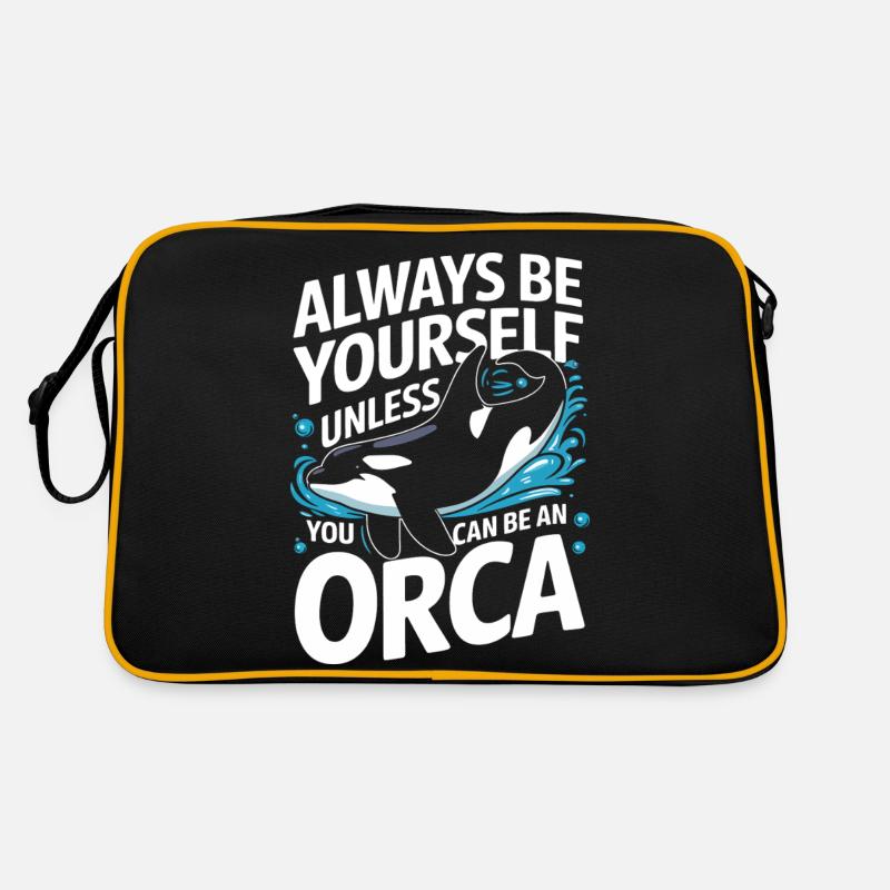 Orca Killerwal Ozean Tier Wale Retro Tasche