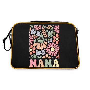 Mama Boho Flora - Retro Tasche - Schwarz/Gold - Hinten