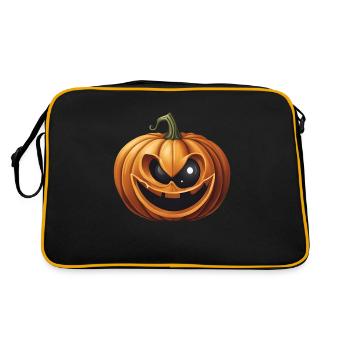 Crazy Halloween Pumpkin - Retro Bag - black/gold - Back