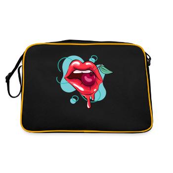 Red Lipstick - Retro Tasche - Schwarz/Gold - Hinten