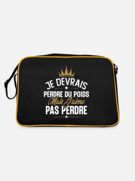 Je devrais perdre du poids mais j'aime pas perdre - Sac Retro - noir/or - Dos