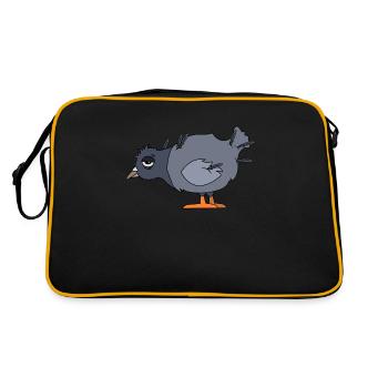 Pigeon fatigué - Sac Retro - noir/or - Dos