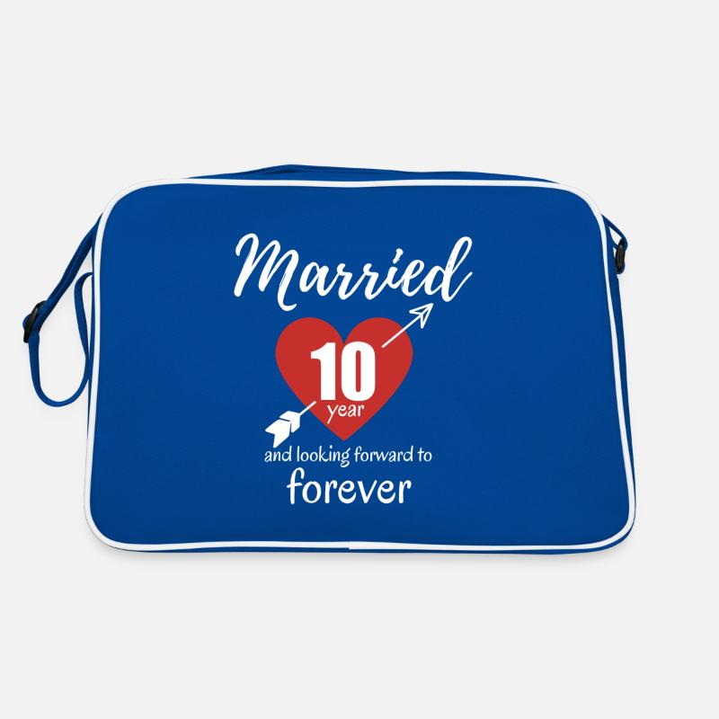 10th Wedding Anniversary Retro Bag