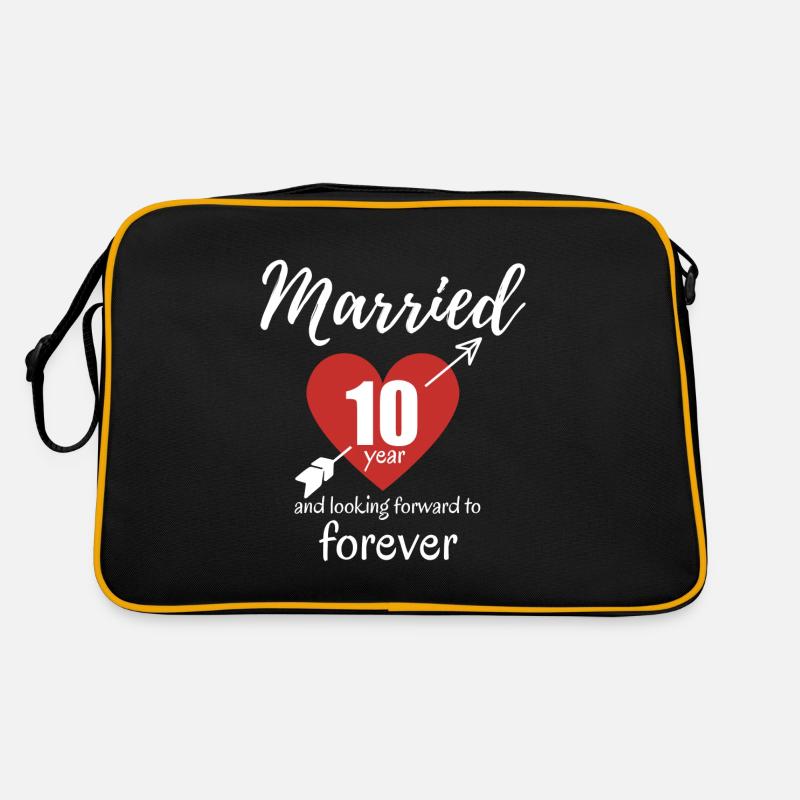 10. Hochzeitstag Retro Tasche