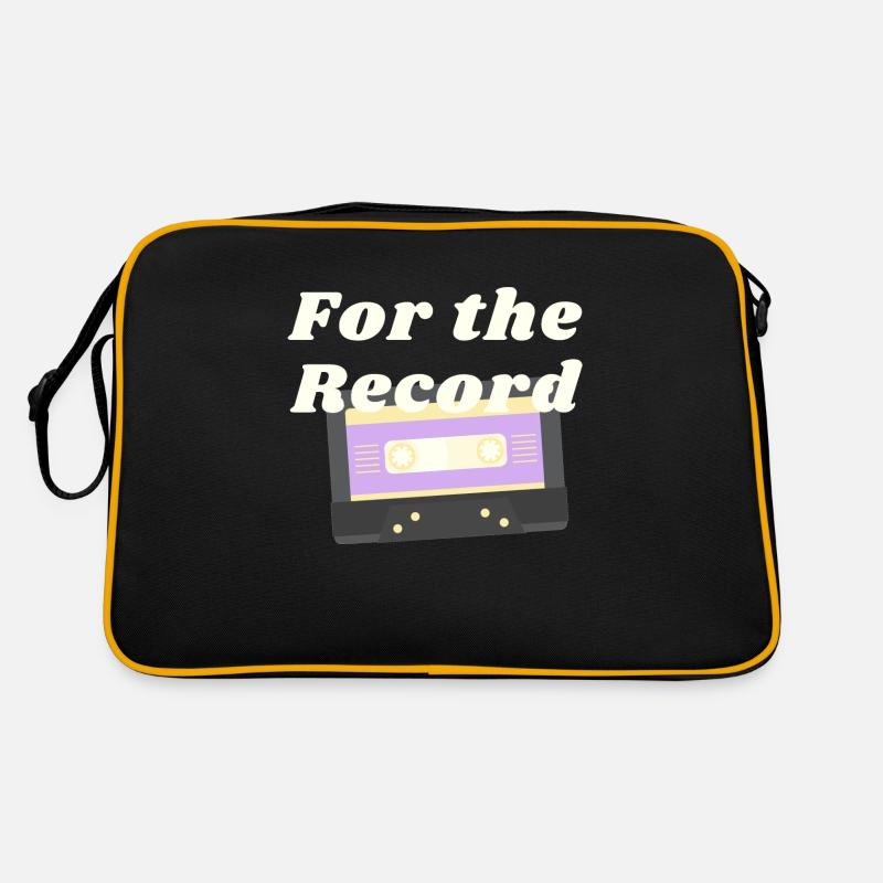 non binary for the record - Retro Tasche - Schwarz/Gold