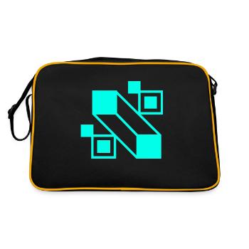Abstract forms - Retro Bag - black/gold - Back