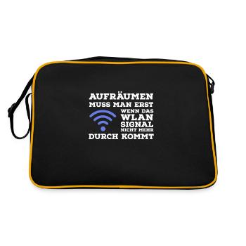 Vous n'êtes pas obligé de nettoyer jusqu'au signal WLAN ... - Sac Retro - noir/or - Dos
