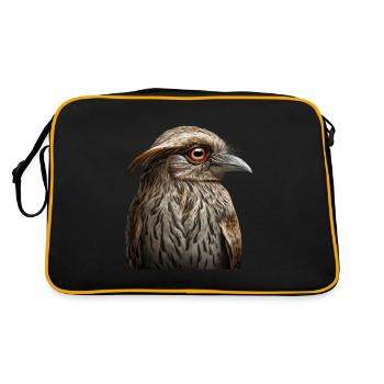 Potoo Bird Illustration - Retro Bag - black/gold - Back