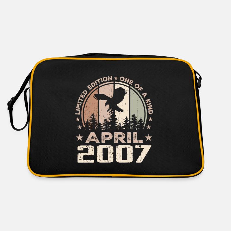 Incomparable depuis avril 2007, 17e Anniversaire - Sac Retro - noir/or