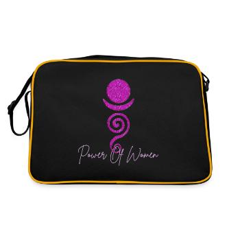 Goddess Symbol - Power Of Women 3 - Retro Bag - black/gold - Back