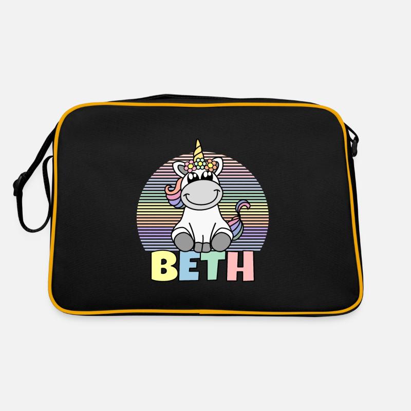 Beth Einhorn Name Retro Tasche