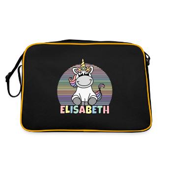 Elisabeth Einhorn Nom - Sac Retro - noir/or - Dos