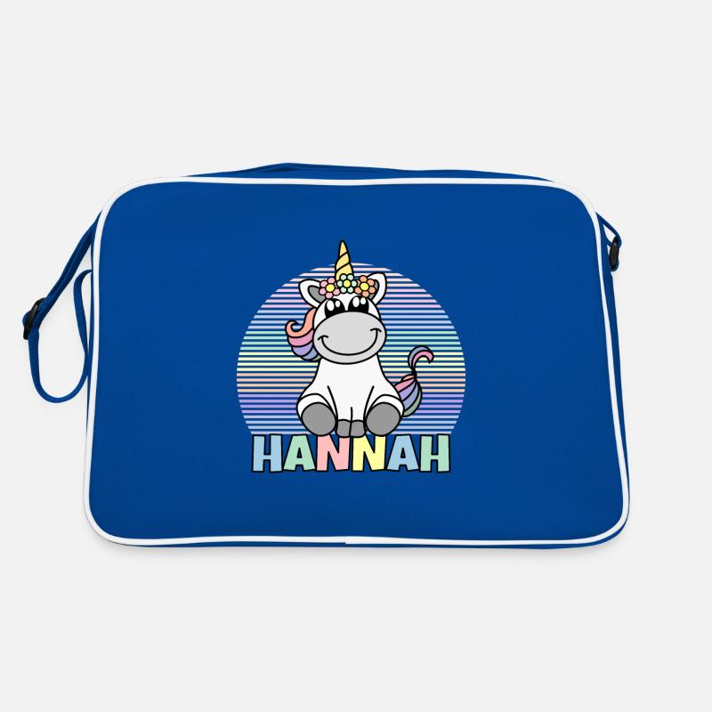 Hannah Unicorn Name Retro Bag