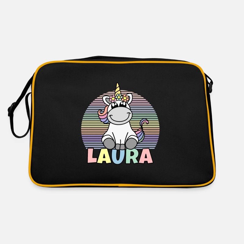 Laura Einhorn Name Retro Tasche