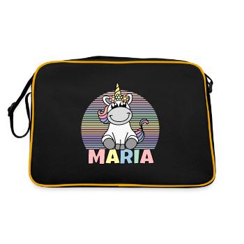 Maria Unicorn Name - Retro Bag - black/gold - Back