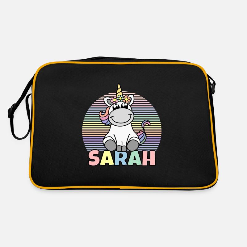 Sarah Unicorn Name Retro Bag