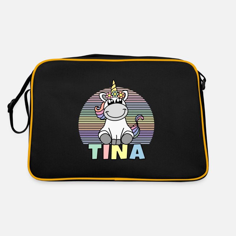 Nom de la licorne Tina Sac Retro