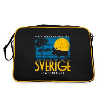 RETRO SVERIGE SCANDINAVIE MIDSOMMAR SUÈDE - Sac Retro - noir/or - Dos