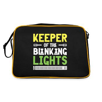 Gardien du réseau de technologie informatique Blinking Lights - Sac Retro - noir/or - Dos