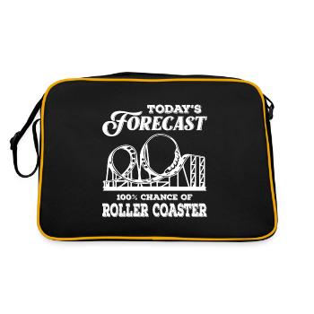 Today s Forecast 100 Chance Of Roller Coasters - Retro Bag - black/gold - Back