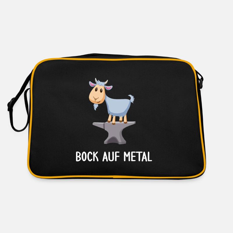 Metal-Musik Frontmann Band Gitarrist Retro Tasche