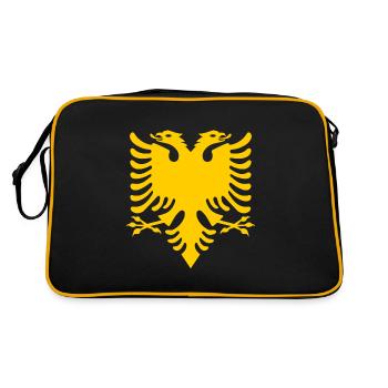 Aigle double tête albanais Albanie Albanais - Sac Retro - noir/or - Dos