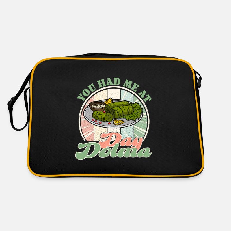 Dolma Essen Küche Weinblätter Griechisch Reise Retro Tasche