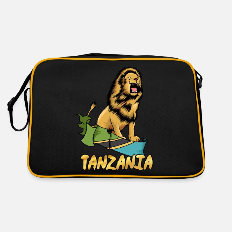 Tansania - Retro Tasche - Schwarz/Gold