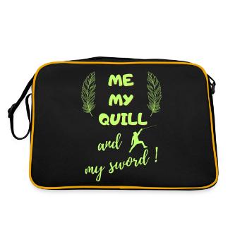 me my quill and my sword - Retro Bag - black/gold - Back