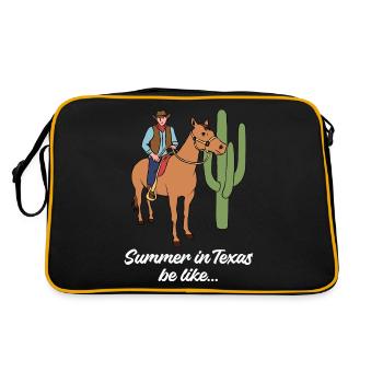 Texas Weather Summer Design pour les fiers Texans - Sac Retro - noir/or - Dos