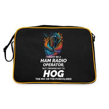 Radio Wave Art Ham Operator Promise Drôle - Sac Retro - noir/or - Dos