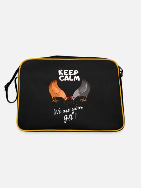 keep calm we are your gift - Sac Retro - noir/or - Dos
