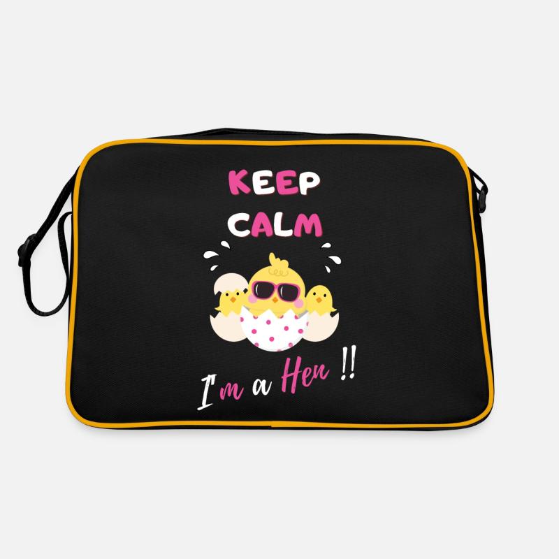 Keep calm I'm a hen Sac Retro