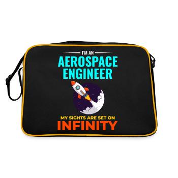 Luft- und Raumfahrtingenieur Raumfahrtraketenwissenschaftler - Retro Tasche - Schwarz/Gold - Hinten