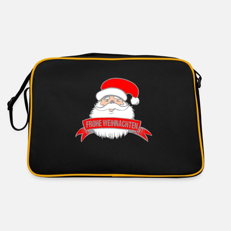 Weihnachten - Retro Tasche - Schwarz/Gold