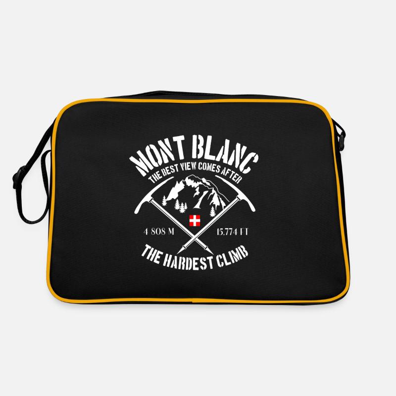 Mont Blanc - Retro Tasche - Schwarz/Gold