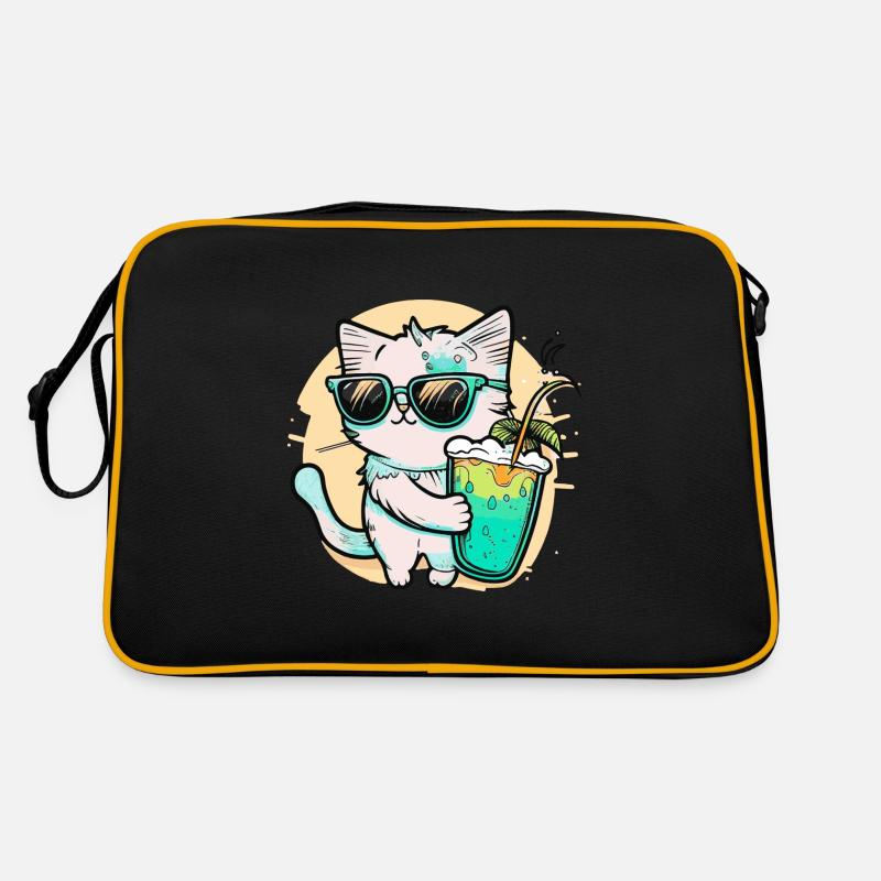 Le chat le plus cool de la plage Sac Retro