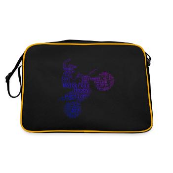Dirt Bike Dirt Biker Motocross Women's Supermoto - Retro Bag - black/gold - Back