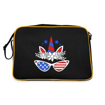 Fourth of July National Colors National Day United States - Retro Bag - black/gold - Back